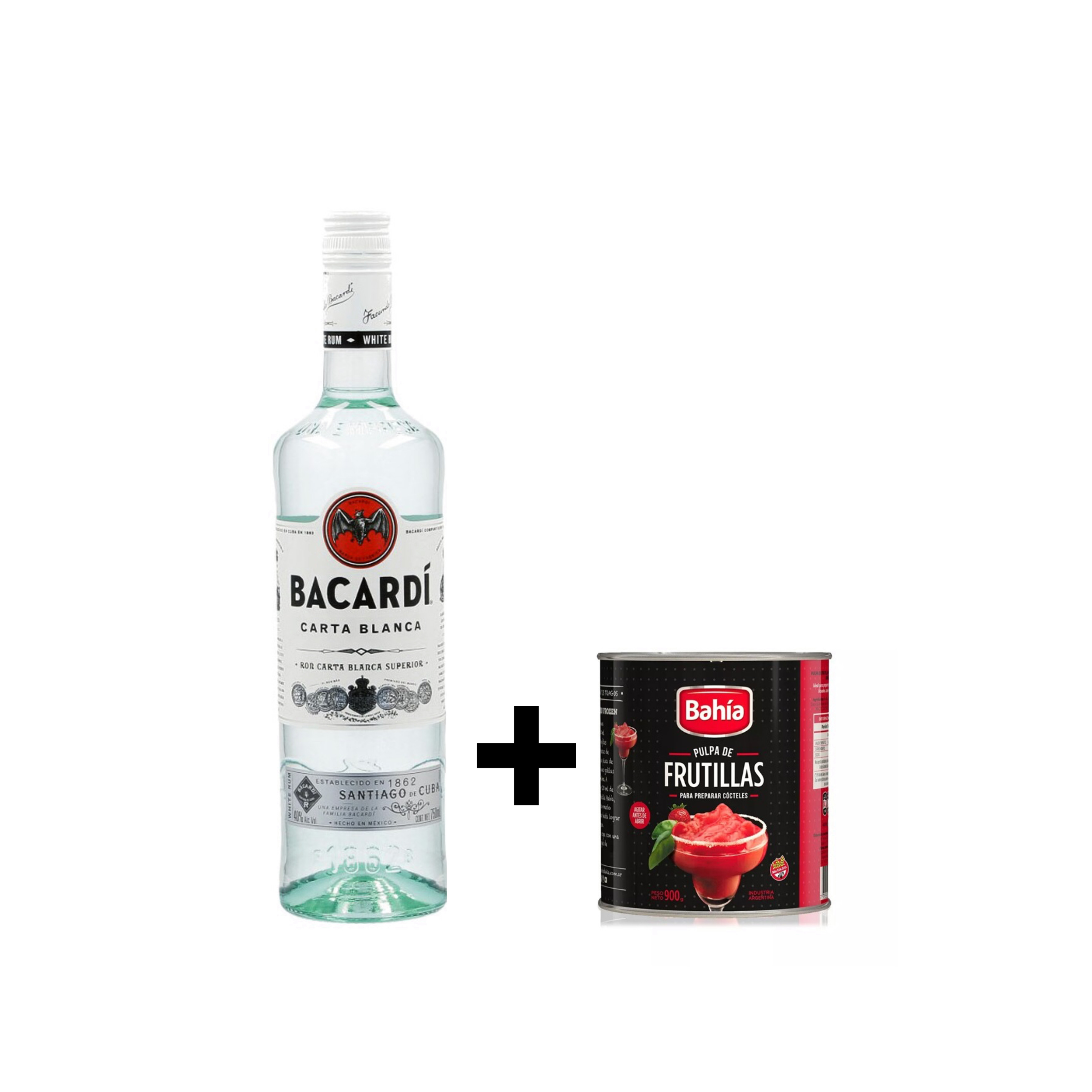 Combo Bacardi 750ml con Pulpa