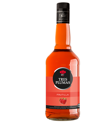 Licor Tres Plumas Frutilla