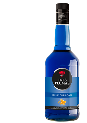 Licor Tres Plumas Blue Curacao