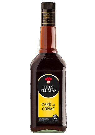 Licor Tres Plumas Caf al Cognac