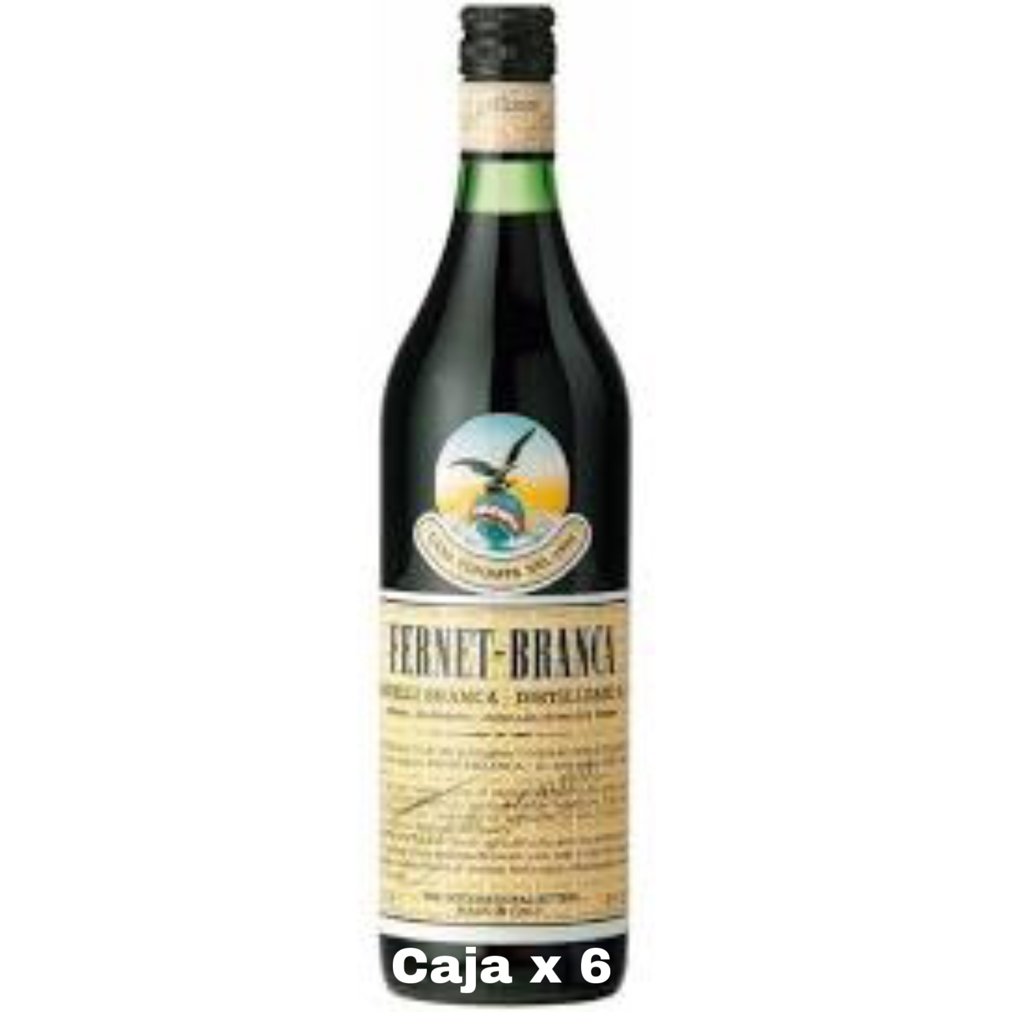 Caja Fernet Branca litro x 6 unidades